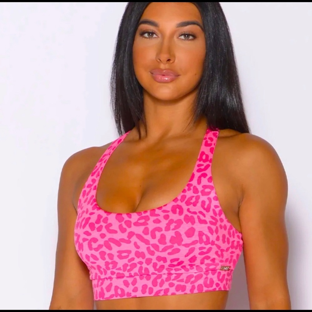 ISO Bombshell Sportswear pink cheetah sports bra LARGE or MEDIUM